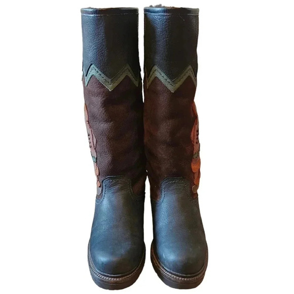 Anfibio Java Nubuck Waterproof Leather Boho Plush Lined  Winter Boots Size 37 - Picture 7 of 16